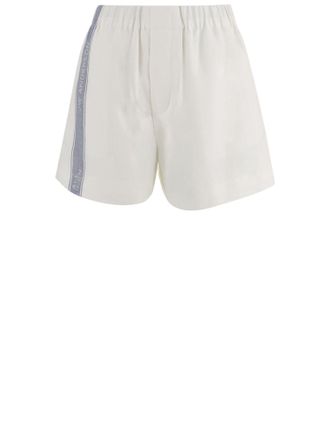 J.W.Anderson Linen Cropped Trousers with Elasticated Waistband