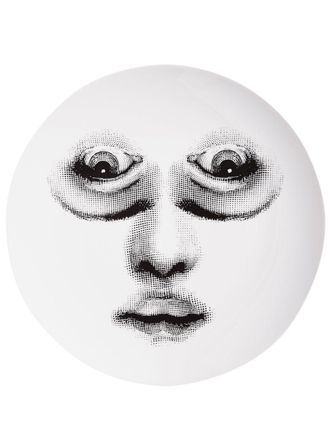 Fornasetti Tema e Variazioni n. 395 wall plate - unisex - Porcelain - One Size - White