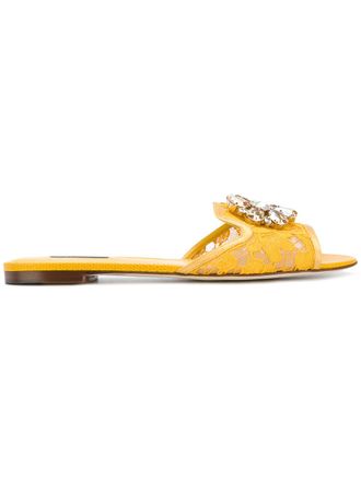 Dolce & Gabbana Bianca flat sandals - Giallo