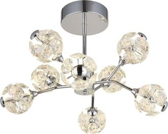 Globo Lighting Plaf&oacute;n - Virina - Cromo - Vidrio - &Oslash; 68cm - Led