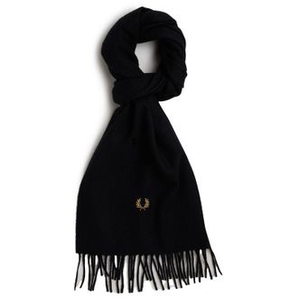Fred Perry Mens Lambswool Scarf - Black - One Size