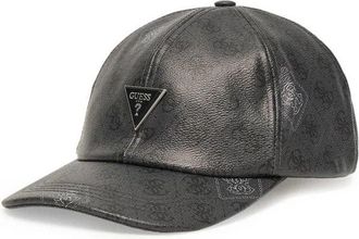 Guess Mens Baseball Cap Black-White Polyester Accessories - Caps Black/white