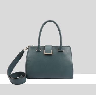 Paul Costelloe Womens Miami Leather Shoulder Bag - Green - One Size
