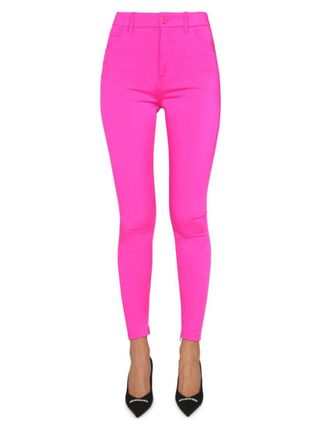 Balenciaga Pink Tapered Flat Front Pants