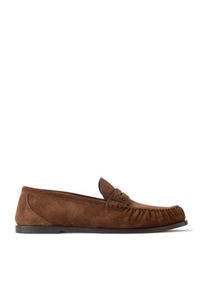 Saint Laurent Laurent Suede Penny Loafers