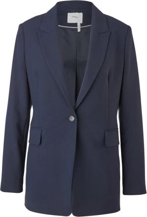 s.Oliver Langarm Viscose Mix Blazer - Dames - Blazers - Blauw - L - Jassen