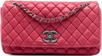 Chanel Pre-owned Classic Flap Schoudertas - Dames - Vintage Schoudertas - Rood - ONE Size - Leer - Vintage