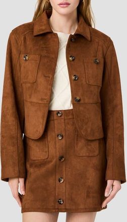 French Connection Laney Faux Suede Tailored Jacket in Laney Suede at Nordstrom, Size 10