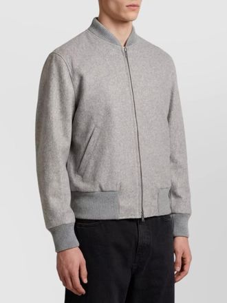 Lardini virgin wool regular-fit bomber jacket