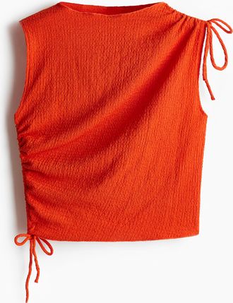 H&M Top mit Tunnelzug-Detail - Knallorange