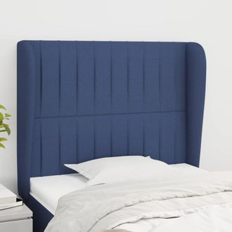 vidaXL Cabecero Con Orejas De Tela Azul 103x23x118/128 Cm Vidaxl