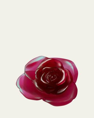Daum Red Rose Flower Sculpture