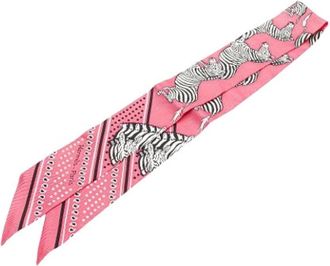 Hermès Pre-owned Scarves, female, Pink, Size: ONE SIZE Pre-owned Silk Scarf