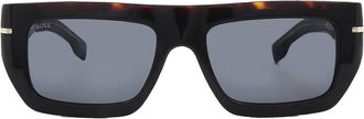 HUGO BOSS Grey Browline Mens Sunglasses BOSS 1502/S 0WR7/IR 54