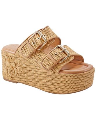Marc Fisher Poppy Leather-Trim Sandal