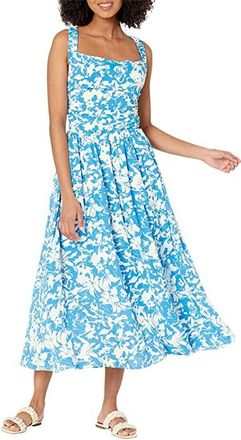 English Factory Floral Cross-Back Maxi Dress Womens Dress Blue : XS, Polyester