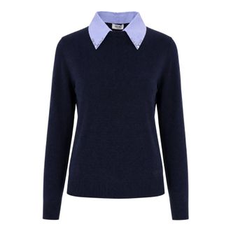 Liu Jo Round-neck Knitwear - female - Liu Jo - Round-neck Knitwear - Blue - XS - Knitwear