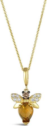 Le Vian Bee Positive 14K 1.08 Ct. Tw. Diamond & Citrine Pendant