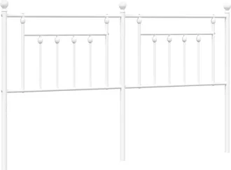 vidaXL Cabecero De Metal Blanco 160 Cm Vidaxl
