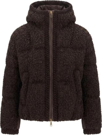Moncler Cristalline Quilted Jacket - Dames - Winterjassen - Bruin - M - Jassen