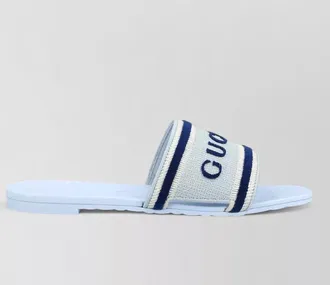 Gucci logo-embroidered slide sandals