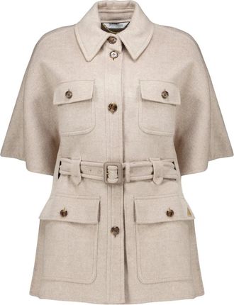 Max Mara Capes - Dames - Ponchos - Beige - S/M - Kasjmier - Jassen