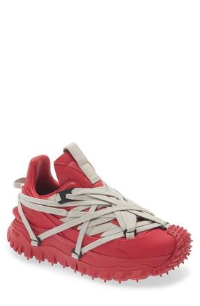 Moncler x Rick Owens Trailgrip Megalace Low Top Sneaker in Red at Nordstrom, Size 5Us