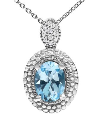 House of Brilliance Haus Of Brilliance Silver Diamond & Pendant Necklace