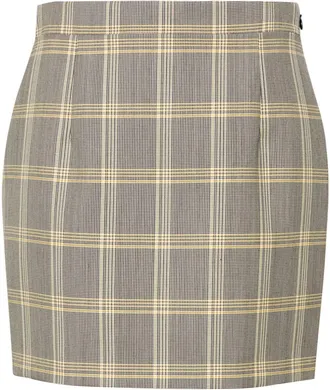 Marni plaid-check fitted miniskirt - women - Polyester/Virgin Wool/Cupro/Silk - 40 - Grey
