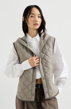 Brunello Cucinelli Vest with Thermore padding in Light Brown at Nordstrom, Size 46 It