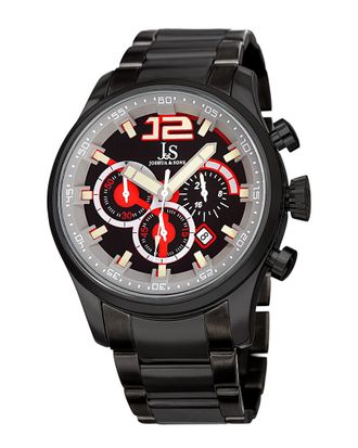 Joshua & Sons Mens Brushed Stainless Steel Watch