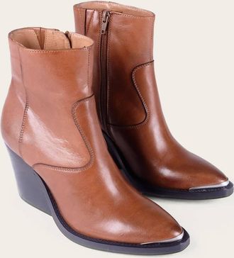 Kaanas Womens Kade Block Ankle Booties In Cognac