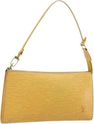 Louis Vuitton Pre-owned Shoulder Bags, female, Yellow, Size: ONE SIZE Pre-owned Vintage Epi Pouch