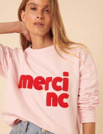 Nobody's Child Pink Merci Graphic Sweatshirt
