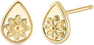 Bony Levy 14K Gold Getty Flower Stud Earrings in 14K Yellow Gold at Nordstrom