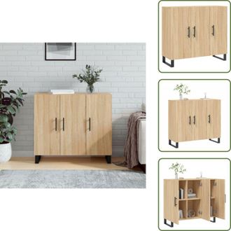 vidaXL The Living Store Credenza Rovere Sonoma 90x34x80 cm in Legno Multistrato - Credenza moderna