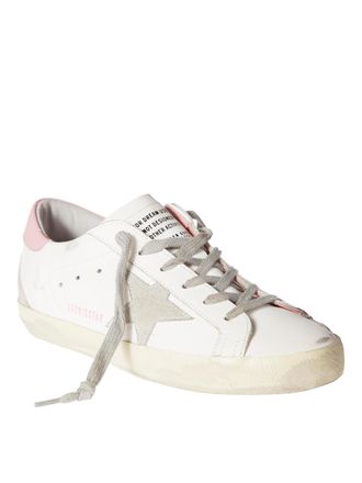 Golden Goose Vintage-Style White Leather Sneakers