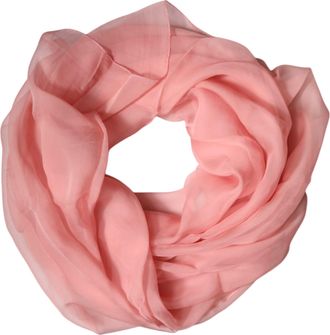 Dolce & Gabbana Pink Silk Rectangle Women Wrap Shawl Womens Scarf (Pre-Owned)