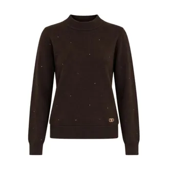 Yes-Zee Jersey de cuello alto - Knitwear - Mujer - Marr&oacute;n - XS
