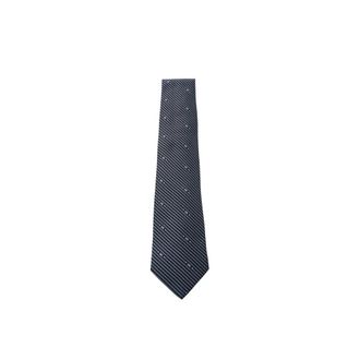 Michael Kors Cravatta in Seta a Strisce con Logo - - Accessories - Uomo - Blu - ONE SIZE