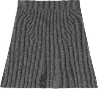 Jil Sander Grey Knit Mini Skirt