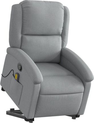 vidaXL Vidaxl - Sill&oacute;n De Masaje Reclinable De Pie De Tela Gris Claro