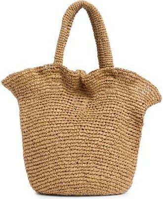 Collection XIIX Ruffle Edge Crochet Bag in Dark Natural at Nordstrom Rack