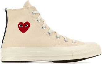 Comme Des Garçons Ivory Canvas Comme Des Garã§Ons X Converse Sneakers