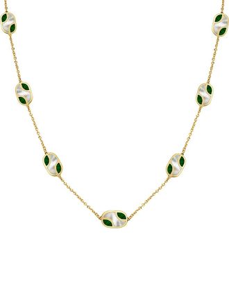 Italian Gold, Inc 14K Gemstone Station Layered Necklace
