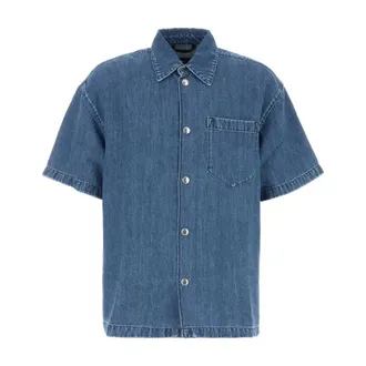 7 For All Mankind Denim Shirts, male, Blue, Size: S Cloudbreak Overshirt