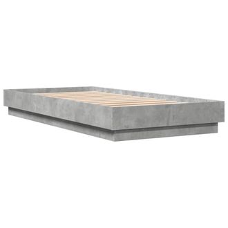 Berkfield Home Durable Bed Frame without Mattress Concrete Grey 100x200 cm