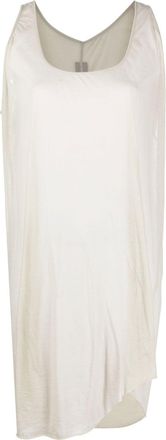 Rick Owens semi-sheer long-line top - women - Cotton - 46 - Neutrals