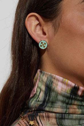 Off-white Brass Earrings, Womens, Gold