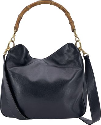 Gucci Gucci Vintage leren schoudertas van bamboe